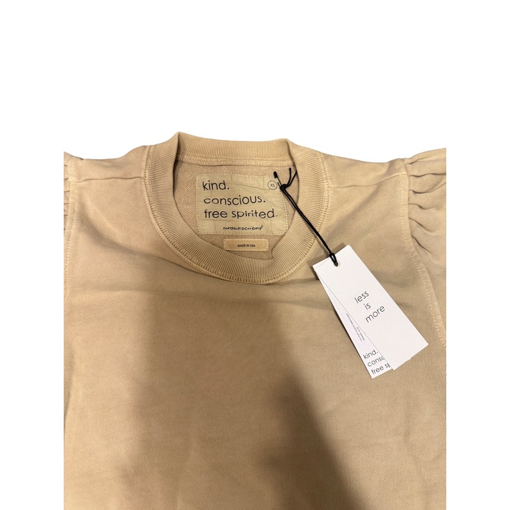 Unsubscribed Puff Sleeve Sweatshirt new‎ with tags washed olive XS - Picture 6 of 7